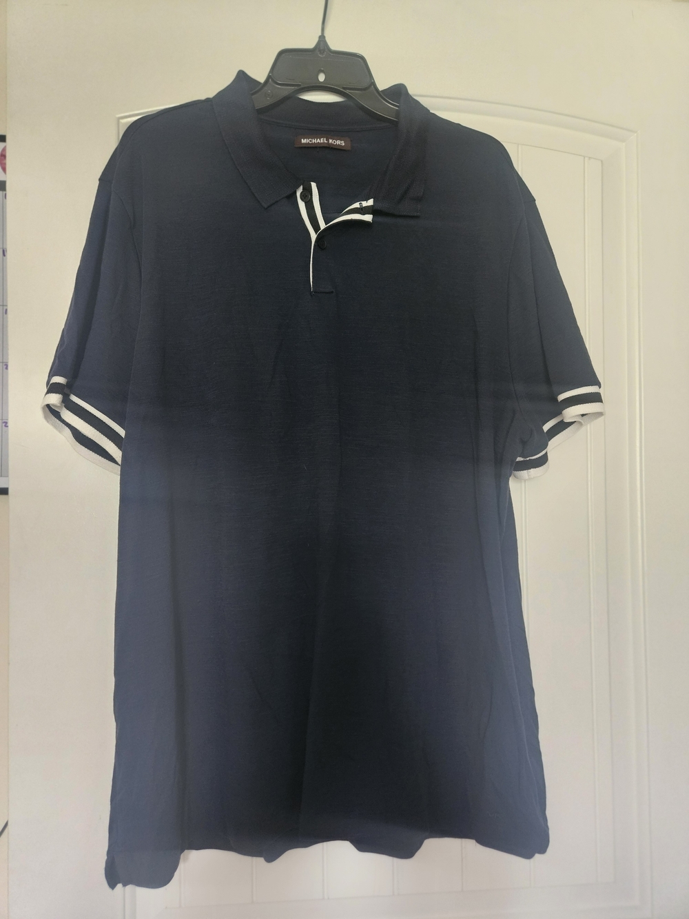 Michael‎ Kors Men's Navy Polo Shirt with Contrast Trim